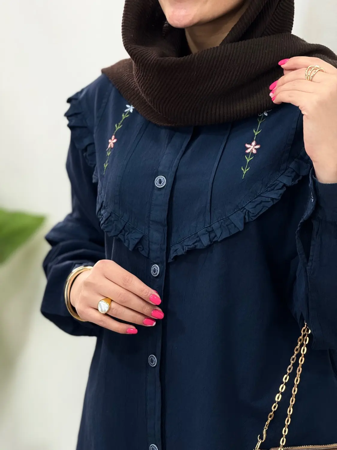 مانتو لینن گلدوزی آیسو پاکرو